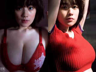 女優として大活躍中の筧美和子(２３) 巨乳ニットとランジェリー。