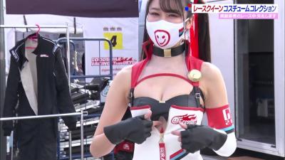 「SUPER GT+」レースクイーンの露出コスチューム＆岡副の透けパン線セクシー画像