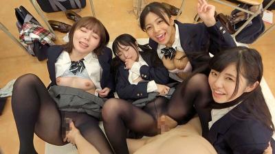 黒タイツ女子高生と複数プレイを楽しめるAV動画まとめ