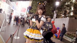 渋谷のハロウィン祭りで見つけた美乳女子とホテでハメ撮り！