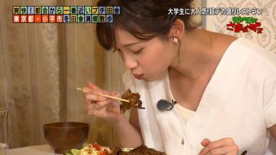 【女子アナキャプ画像】笑顔がとっても可愛らしい田中瞳ちゃんの食レポ！
