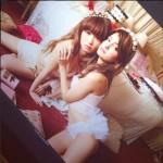 小嶋陽菜AKB48とマギーが下着姿でセクシーショット