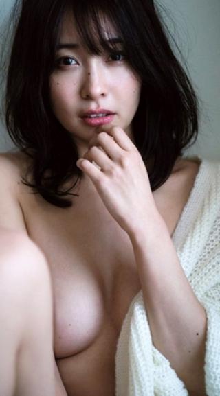 【山崎真実の乳輪透けセミヌードから巨乳おっぱい確定】エロ画像45枚