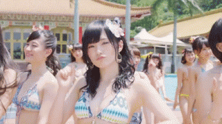 【アイドルGIF】 セクシーな水着がエロい！ NMB48メンバー、山本彩のgif画像貼ってく。