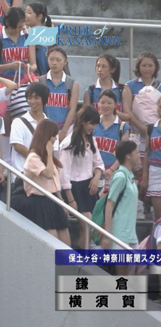 高校野球神奈川大会で女子高生のパンツが見えるハプニング