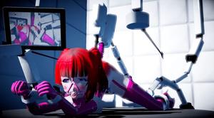 MMD美少女SM調教3Dエロアニメ】拘束機械姦とスパンキングで調教 ...