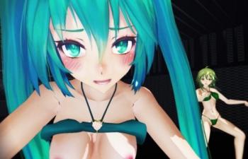 ボカロmmd ミク グミと順番にセクロス 主観対面座位 アニメエロタレスト