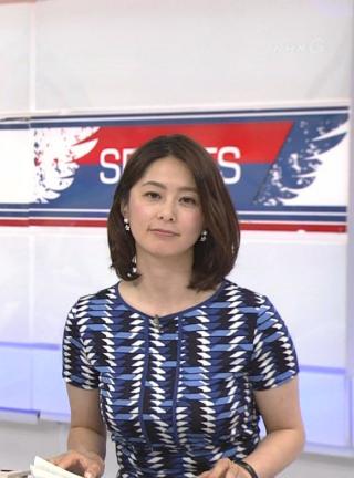 NHK杉浦友紀アナの着衣巨乳がピッチリ衣装からはち切れんばかりだった件