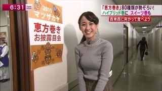 巨乳女子アナ達を変態目線で見る着衣巨乳画像