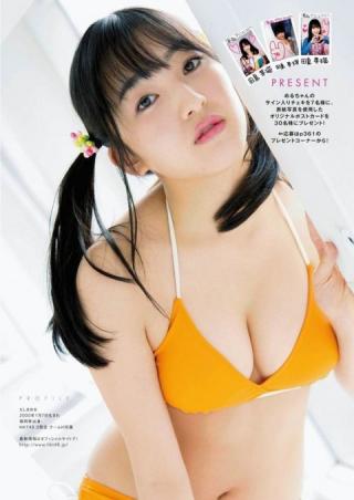 【める満開】HKT48・田島芽瑠(17)の週刊誌水着画像