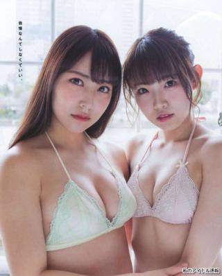 【WANT YOU！！】NMB48・白間美瑠(20)と植村梓(19)の週刊誌水着画像