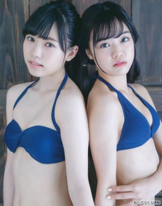 【SISTER COMPLEX】HKT48・運上弘菜(19)と本村碧唯(21)の週刊誌水着画像