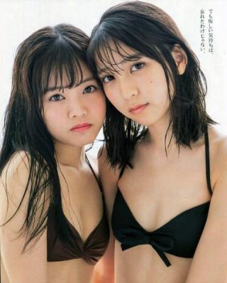 【また二人で、走り出すとき】HKT48・松岡菜摘(21)と本村碧唯(20)の週刊誌水着画像