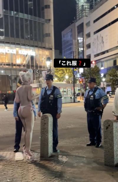 【衝撃】渋谷ハロウィンで全裸女が現れる