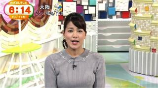 女子アナの永島優美が着衣巨乳やパンチラ事故を見せてるお宝エロ画像