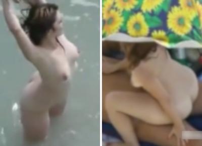 【動画】 デブおっさん、ヌーディストビーチで10代の美少女とセ○クスすることに成功する
