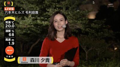 【女子アナ】森川夕貴アナ、 ウエスト細くて乳が目立つw