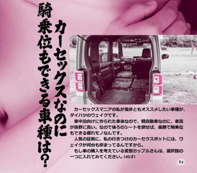 カーセックスでも楽勝で騎乗位もできる優れ車種