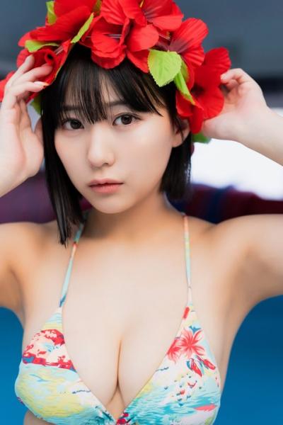 【これはアカンて…】HKT48・田中美久、可愛過ぎるボブヘアで水着姿を披露！！