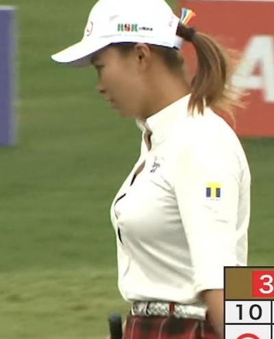 【GIFあり】女子ゴルフ渋野日向子さんのまだまだ成長中のおっぱい、エッチな横チチ画像ｗｗｗｗｗ