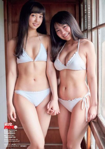 【姉妹日和】モデル・大原優乃(18)と小宮有紗(24)の週刊誌水着画像