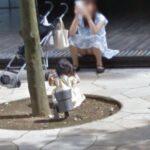 【画像】グーグルストリートビューでパンチラに気ずき近くで見ようと接近する陰が映り込む