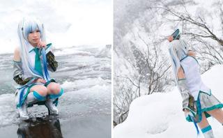 コスプレ｜伊藤ひな『初音ミク／Snow Miku』雪景色の3次ボカロ画像