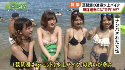 海のインタビューでナンパされたと言い張る水着ギャルｗｗｗｗ【画像】