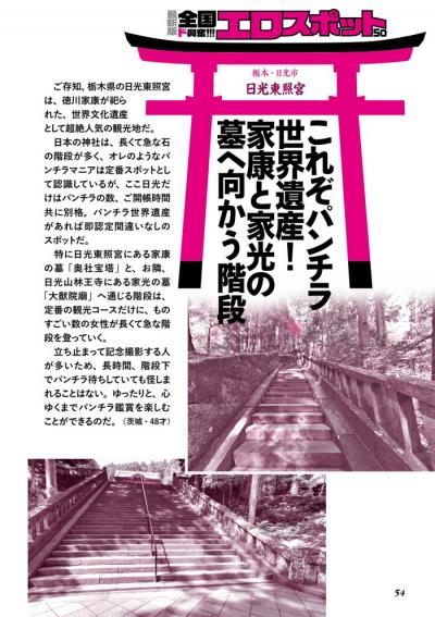 日本の神社は長くて急な石の階段が多くパンチラ鑑賞を楽しむマニアの定番スポットだ