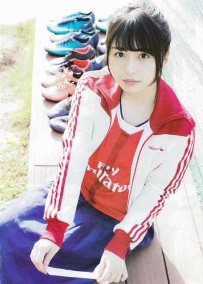 【Let's go to the Football Park】欅坂46・長濱ねる(19)の週刊誌グラビア画像