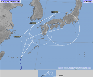 【緊急】台風８号が東京直撃コースに進路を変えてるぞｗｗｗ