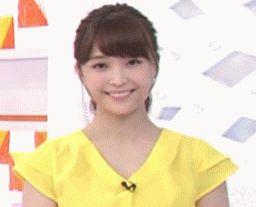 【GIF】女子アナ渡邊渚さん、お辞儀をして胸チラ