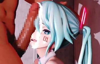 Porn]「初音ミク」の顔にチンポ擦り付けて顔射ぶっかけしてみたw ...