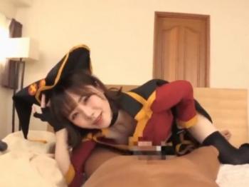 【深田えいみ めぐみんコスプレ! この素晴らしいちんぽに祝福を! 】2次元級に可愛い美女がどエロい格好で御奉仕してくれる