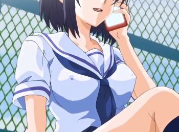 援交ギャル娘の昔の友達に誘われて純情神パイ美少女が円交でSEX狂い ...