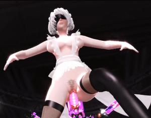 ニーアオートマタMMD調教SM3Dエロアニメ】メイド美女の目隠し二穴 ...